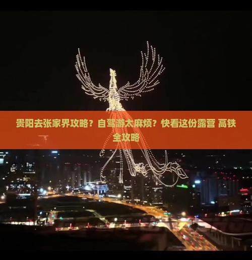 贵阳去张家界攻略？自驾游太麻烦？快看这份露营+高铁全攻略