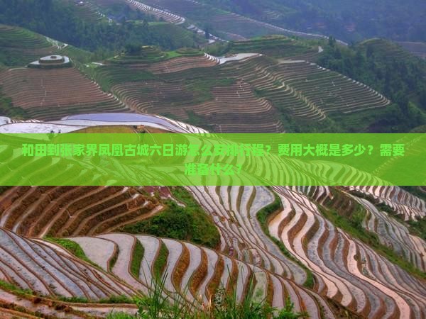 和田到张家界凤凰古城六日游怎么安排行程？费用大概是多少？需要准备什么？