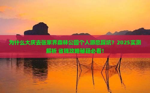 大庆去张家界森林公园个人游