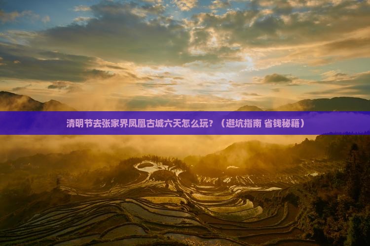 清明节到张家界凤凰古城六日游