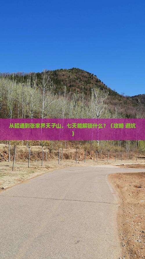昭通到张家界天子山七日游