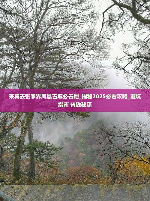 来宾去张家界凤凰古城必去地