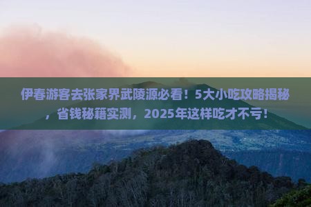 伊春去张家界武陵源旅游小吃