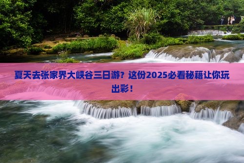夏天去张家界大峡谷三日游