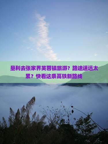 垦利去张家界芙蓉镇旅游？路途遥远太累？快看这条高铁新路线