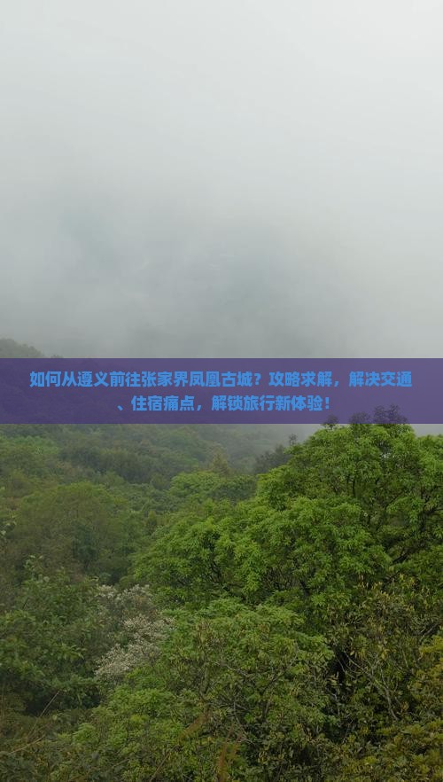 如何从遵义前往张家界凤凰古城？攻略求解，解决交通、住宿痛点，解锁旅行新体验！