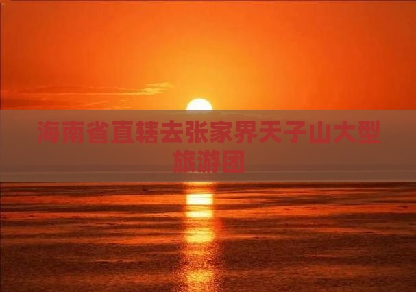 海南省直辖去张家界天子山大型旅游团
