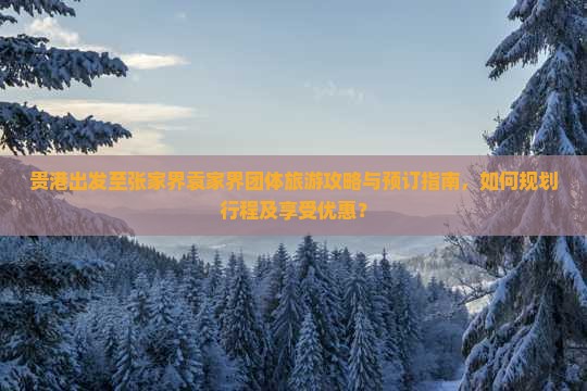 贵港出发至张家界袁家界团体旅游攻略与预订指南，如何规划行程及享受优惠？