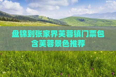 盘锦到张家界芙蓉镇门票包含芙蓉景色推荐