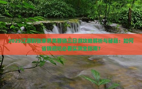 辽源到张家界芙蓉镇三日游
