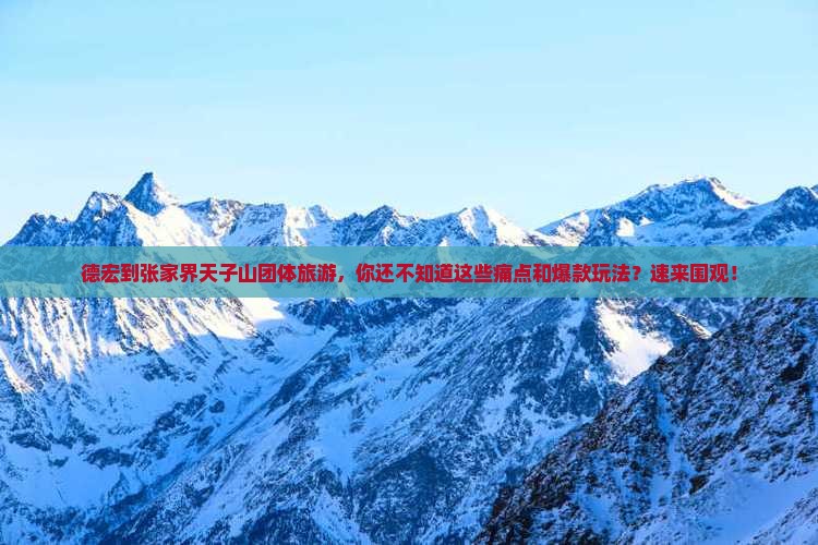 德宏到张家界天子山团体旅游