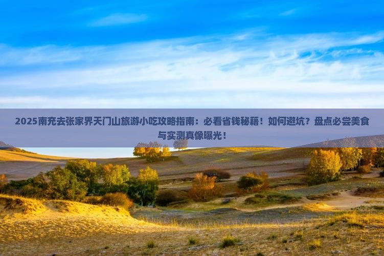 南充去张家界天门山旅游小吃