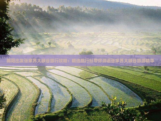揭阳出发张家界大峡谷旅行攻略：精选旅行社带你游遍张家界大峡谷旅游精华