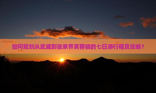 如何规划从武威到张家界芙蓉镇的七日游行程及攻略？