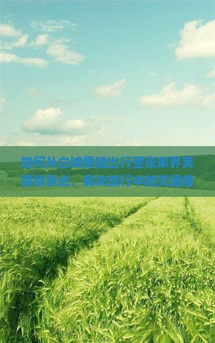 如何从白城便捷出行至张家界芙蓉镇景点，解决旅行中的交通痛点？