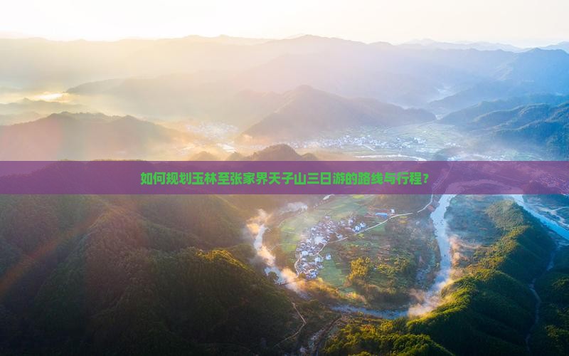 如何规划玉林至张家界天子山三日游的路线与行程？