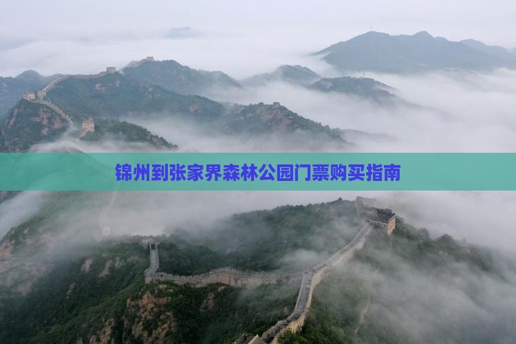 锦州到张家界森林公园门票购买指南
