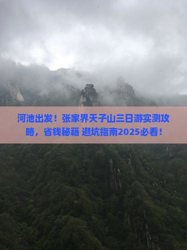 河池去张家界天子山三日游