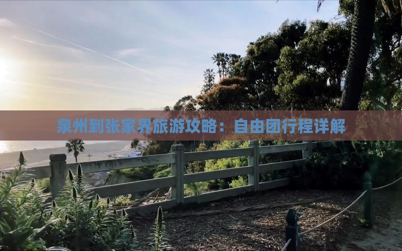 泉州到张家界森林公园自由团
