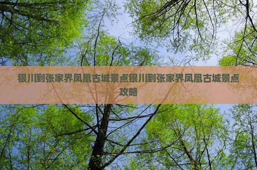 银川到张家界凤凰古城景点