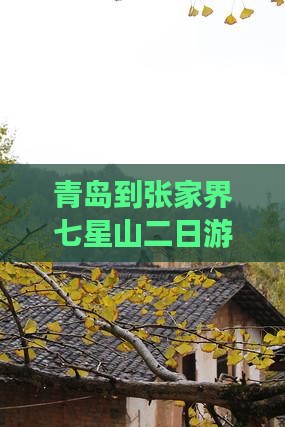 青岛到张家界七星山二日游攻略