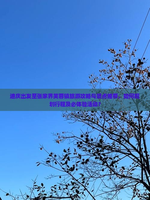 迪庆出发至张家界芙蓉镇旅游攻略与景点推荐，如何规划行程及必体验活动？