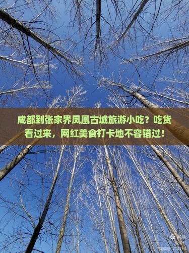 成都到张家界凤凰古城旅游小吃？吃货看过来，网红美食打卡地不容错过！