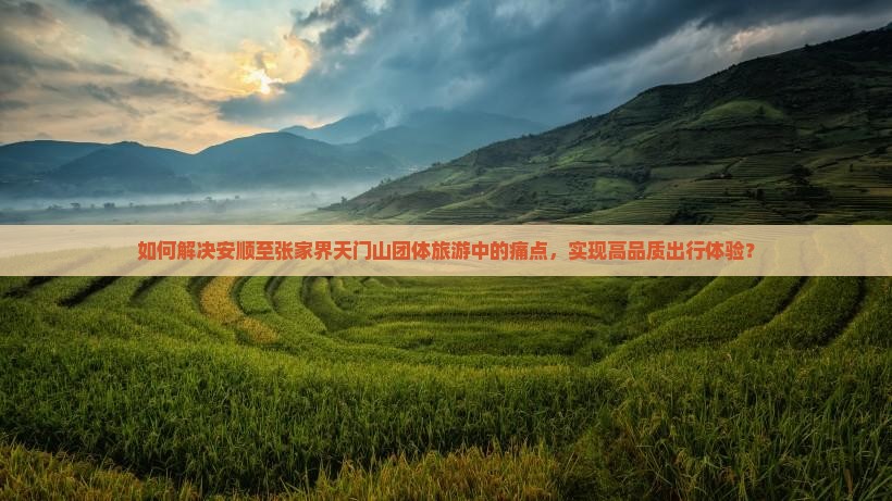 如何解决安顺至张家界天门山团体旅游中的痛点，实现高品质出行体验？