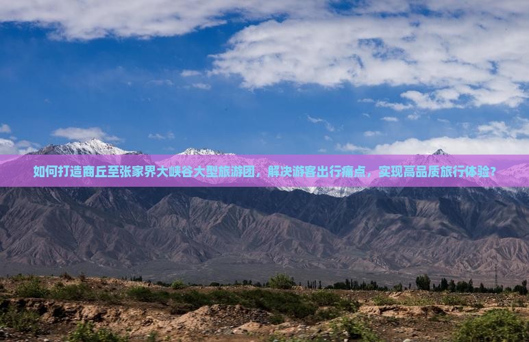 如何打造商丘至张家界大峡谷大型旅游团，解决游客出行痛点，实现高品质旅行体验？
