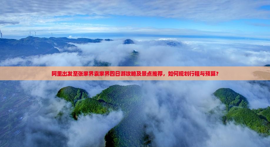 阿里出发至张家界袁家界四日游攻略及景点推荐，如何规划行程与预算？