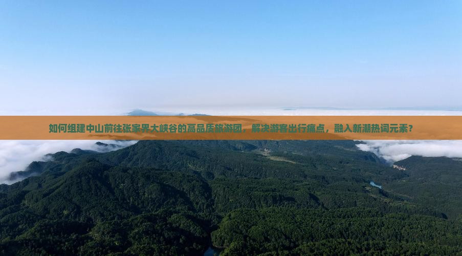 如何组建中山前往张家界大峡谷的高品质旅游团，解决游客出行痛点，融入新潮热词元素？