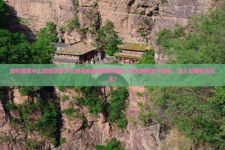 如何组建中山前往张家界大峡谷的高品质旅游团，解决游客出行痛点，融入新潮热词元素？