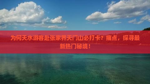 为何天水游客赴张家界天门山必打卡？痛点，探寻最新热门秘境！