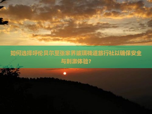 如何选择呼伦贝尔至张家界玻璃栈道旅行社以确保安全与刺激体验？