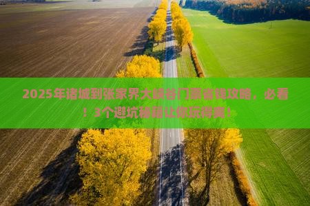 诸城到张家界大峡谷门票