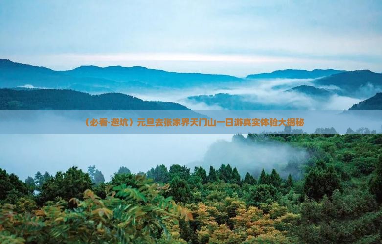 元旦到张家界天门山一日