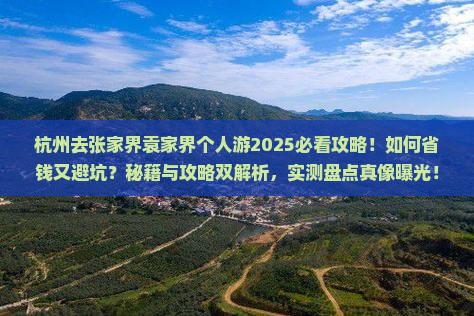 杭州去张家界袁家界个人游
