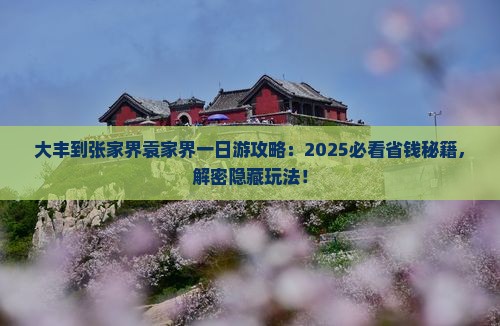 大丰到张家界袁家界一日