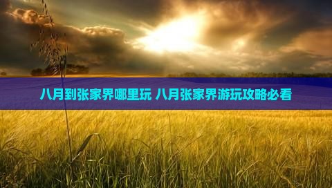 八月到张家界哪里玩