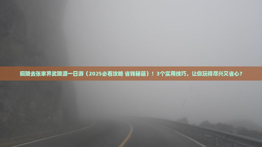 铜陵去张家界武陵源一日