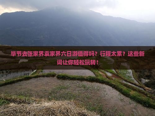 毕节去张家界袁家界六日游