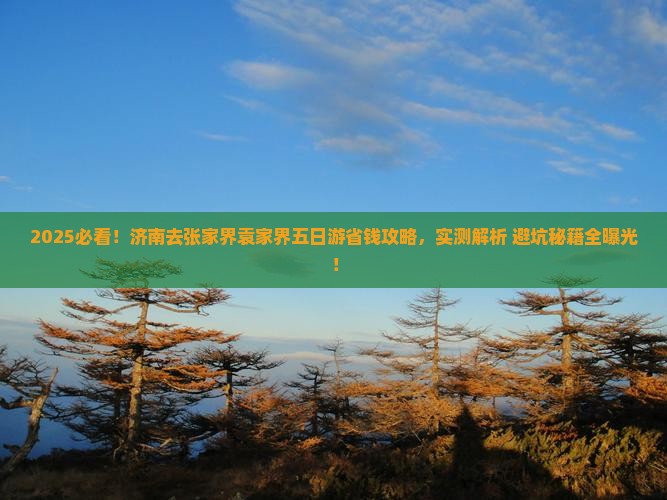 济南去张家界袁家界五日游