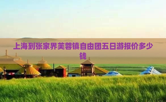 上海到张家界芙蓉镇自由团五日游报价多少钱