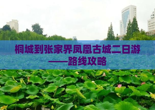 桐城到张家界凤凰古城二日游——路线攻略