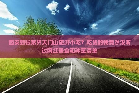 西安到张家界天门山旅游小吃？吃货的我竟然没听过网红美食和种草清单