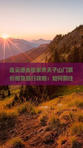 连云港去张家界天子山门票价格及旅行攻略：如何前往与门票信息汇总