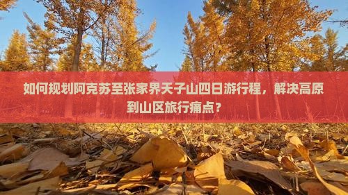 如何规划阿克苏至张家界天子山四日游行程，解决高原到山区旅行痛点？