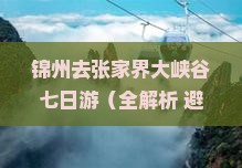锦州去张家界大峡谷七日游