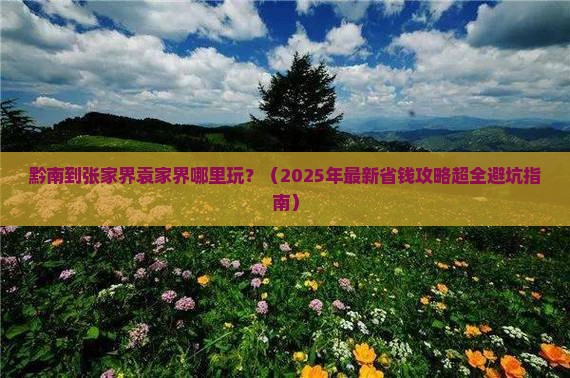 黔南到张家界袁家界哪里玩