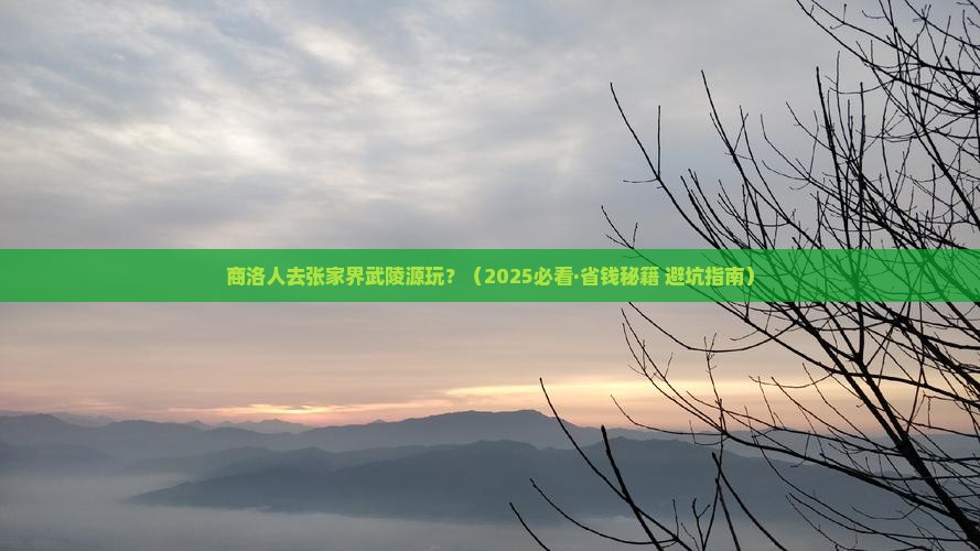 商洛去张家界武陵源景点
